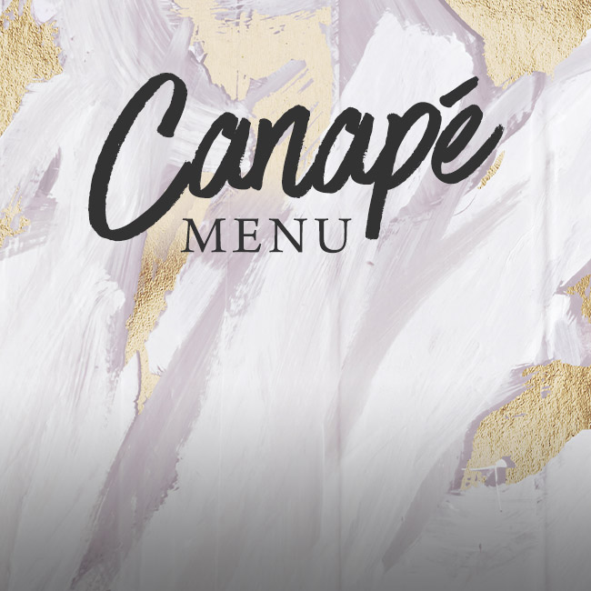 Canapé menu at The Nag's Head